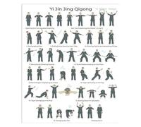 SMGLRUEAT Mind-Body Harmony Wall Art: Yi Jin Jing and Tai Chi Qigong Poster - Elegant Canvas Decor for Yoga Practitioners, Holistic Health Space(Unframed,08x12inch(20x30cm))