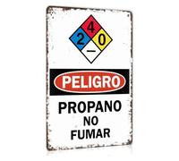 SMGLRUEAT Propane Cylinder Area Ban Notice Heritage Tin 8x12 Inch