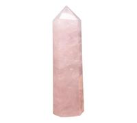 SMGLRUEAT Rose Quartz Crystal Column Wand Obelisk Home Decor(400-500g)