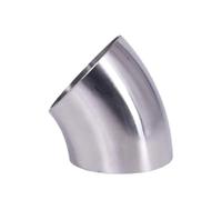 SMGLRUEAT Stainless Steel Cast Pipe Fitting, 19mm 22 25 28 32 34 38 45 48 51mm OD Butt Welding 45 Degree Elbow SUS 304 Stainless Steel Pipe Fitting, 1pcs(22mm OD)