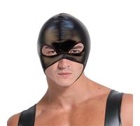 SMGZC PU Cuir Tête Couverture,Noir Masque Face TêteMasque Cagoule pour Mascarade Jeu de rôle Cosplay Party Club