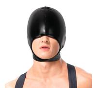 SMGZC PU Cuir Tête Couverture,Noir Masque Face TêteMasque Cagoule pour Mascarade Jeu de rôle Cosplay Party Club