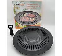 SMH LINE® Plaque de cuisson pour réchaud à gaz avec bac d'égouttement intégré - Surface de cuisson antiadhésive pour barbecue