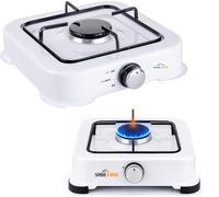 SMH LINE® Réchaud à gaz de camping 1 feu sans tuyau ni régulateur 50 mbar gaz propane 2,2 kW plaque de cuisson camping bouteille de gaz réchaud d'extérieur réchaud de table