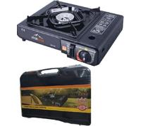 SMH LINE® Réchaud à gaz de camping - 227 g - Mallette de camping - Barbecue de table d'extérieur - 1 feu sans cartouche de gaz