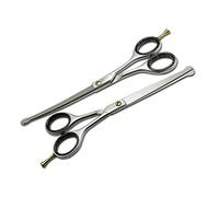 SMI - 2 Pièces Ciseaux Toilettage Chien Professionnel 6,5 Pouce Ciseaux Chien Toilettage Droite et Courbée Ciseaux Chat Ciseaux Chien En Acier Inoxydable Pour les Poils de Chien