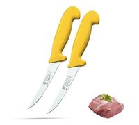 SMI 2 Pièces Couteau à Désosser Solingen Courbée 5 pouce Couteaux à Désosser Flexible Acier Inoxydable Couteau Boucher Made in Germany Couteau Cuisine