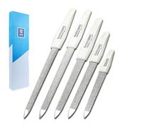 SMI - 5 pièces set Limes à Ongles Saphir Solingen professionnelle lime à ongles double face en acier inoxydable