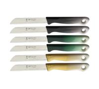 SMI 6 Pièces Set Couteaux Solingen Couteau d'Office Couteau Légume Petit Couteau de Cuisine Lame Dentelée Acier Inoxydable Made in Germany