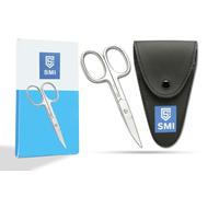 SMI - ciseaux à cuticules gaucher ciseaux à ongles pour manucure pédicure pointe fine de précision incurvée qualité premium - 9,3 cm acier inoxydable