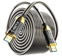 SMICEM Câble HDMI 2.1 8K 100 m, blindé en acier optique HDMI 2.1 48 Gbps Ultra Haute vitesse, In Wall CL3 Rated, AOC 8K @ 60 Hz, 4K @ 120 Hz/144 Hz Dynamic HDR eARC Dolby HDCP2.2 Compatible avec PS5