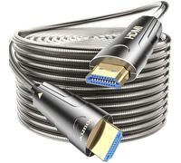 SMICEM Câble HDMI 2.1 8K 40 m - 48 Gbps - Ultra Haute vitesse - In Wall CL3 Rated - AOC 8K @ 60 Hz - 4K @ 120 Hz/144 Hz Dynamic HDR eARC Dolby HDCP2.2 - Compatible avec PS10, Xbox SeriesX, PC, TV