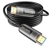 SMICEM Câble optique HDMI 8K 15 m - Câble optique HDMI 2.1 - 48 Gbps - Ultra High Speed 8K @ 60 Hz 4K @ 120 Hz Dynamic HDR eARC Dolby HDCP 2.2&2.3 - Pour HDTV/Projector/Home Cinema/TV Box