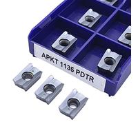 SMIDD Outil de Tournage Externe à plaquette en carbure 10 pièces APKT1135 PDTR LT30 CNC Outil de Tournage Lame en carbure Lame de fraisage CNC Outils de Tour Outil de Tournage
