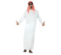 Smiffy's Costume Le Cheik – longue tunique et coiffe – Blanc Taille L
