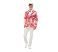 Smiffys 20s Barber Shop Costume, Red & Cream (Size XL)