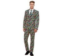 Smiffys 40389XL Combinaison Rubik's Cube sous licence officielle, pour homme, multicolore, XL - Taille 116,8-121,9 cm Multicolore