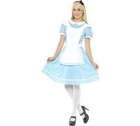 Smiffys 41012XS Déguisement Femme, Costume Princesse Du Pays Des Merveilles XS Blue Bleu G