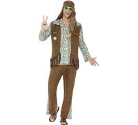 Smiffys - 43126M - Déguisement Homme, Hippie Années 60 - Taille - Multicolore