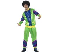 Smiffys - 43129L - Déguisement Homme, Costume Jogging Tendance Années 80 - Taille - Vert