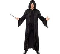 Smiffys 45605 Déguisement Unisexe Adulte, Cape De Sorcier Os Black Noir G