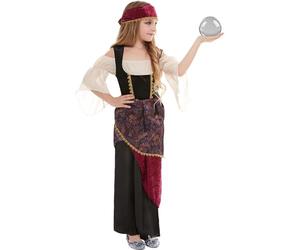Smiffys 50786L Deluxe Fortune Teller Costume, Girls, Multi-Colour