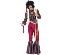 Smiffys 70s Psychedelic Rocker Costume, Purple (Size M)