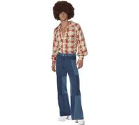 Smiffys 70s Retro Costume, Blue (Size M)