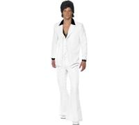 Smiffys 70s Suit Costume, White (Size XL)