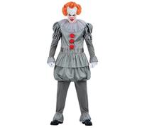 Smiffys 81021 Chapitre 2, Costume Pennywise Homme, gris et rouge