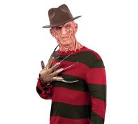 Smiffys A Nightmare On Elm Street Pull en tricot Freddy Krueger pour adulte, sous licence officielle Nightmare on Elm Street, costume d'Halloween Freddy Krueger