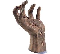 Smiffys Accessoire main de zombie en décomposition en latex, Naturel, avec ventouse de fixation, 21cmx10cm / 8inx4in