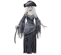 Smiffys Adult Women's Ghost Ship Princess Costume, Dress and Hat, Ghost Ship, Halloween