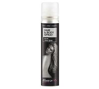 Smiffys Aérosol visage et cheveux, argent, à paillettes, 75ml
