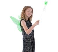 Smiffys Ailes de papillon et baguette, Vert Halloween, Carnaval