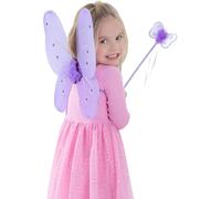 Smiffys Ailes de papillon et baguette, Violet