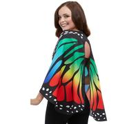 Smiffys Ailes de papillon monarque en tissu, Multicolore, 140 cm / 55 po Halloween