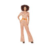 Smiffys Authentic 70s Chic Costume, Orange (Size S)