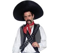 Smiffys Authentique sombrero bandit mexicain, noir