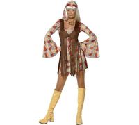 Smiffys Baby groove des années 60, avec robe et veste à franges Halloween, Carnaval