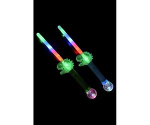 Smiffys Baguette dinosaure lumineuse à LED, Piles incluses, 38 cm