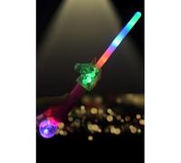 Smiffys Baguette licorne lumineuse à LED, Piles incluses, 38 cm