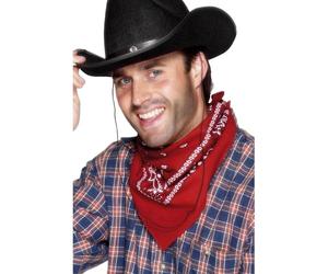 Smiffys Bandana de cowboy, rouge, design Western Halloween