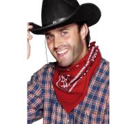 Cowboy Bandanna, Unisex One Size Rouge