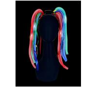 Smiffys Bandeau avec spaghettis lumineux à LED, arc-en-ciel, Piles incluses