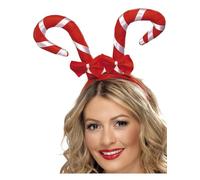 Accessoire De Costume Pour Adultes Bandeau De Sucre D'orge Festif Rouge Et Blanc