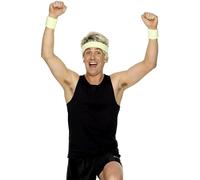 Smiffys Bandeaux éponge, jaune, 1 bandeau et 2 poignets Halloween