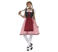 Smiffys Bavarian Tavern Maid Costume, Red & Black (Size S)
