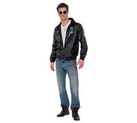 Smiffys Blouson aviateur Top Gun, Marron, avec motifs