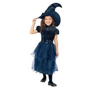 Smiffys Deluxe Midnight Witch Costume, Blue